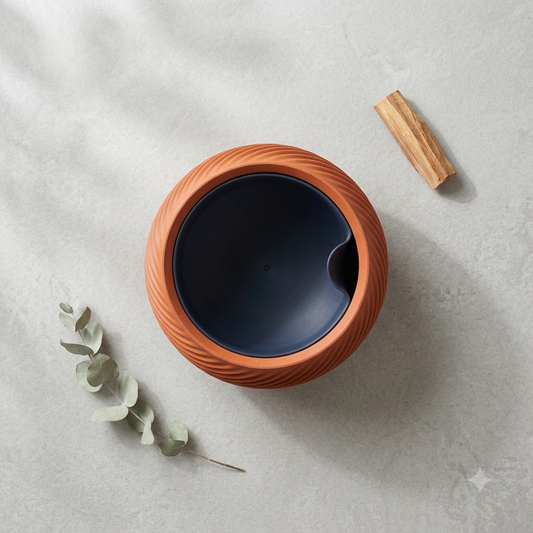 3D Printed Self-Watering Indoor Planter with Water Reservoir – Spiral Pot