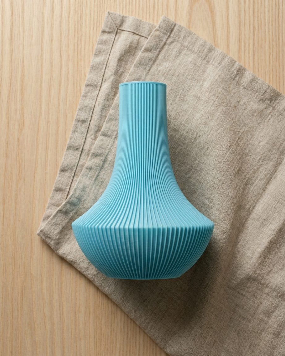 Azure Ripple Vase