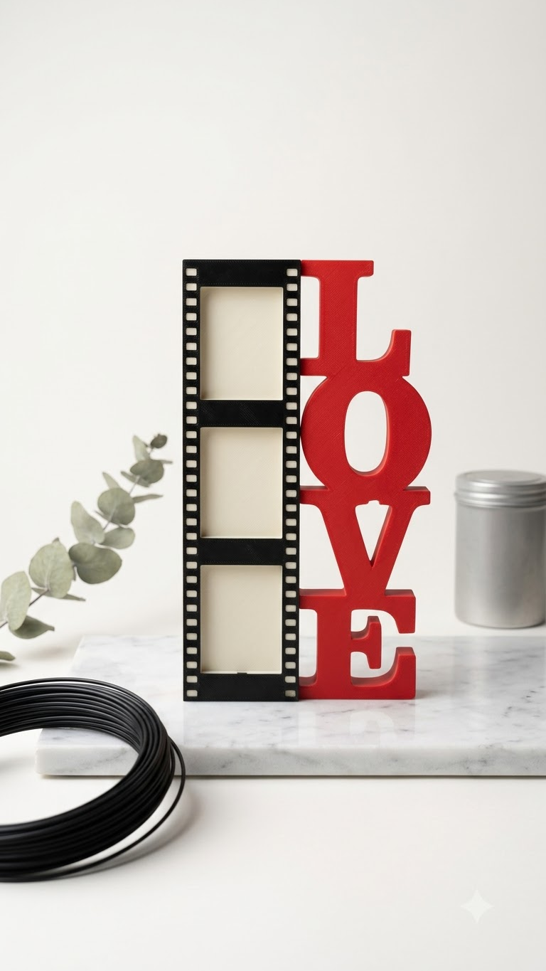 LOVE Photo Frame – 3 Picture 3d Printed