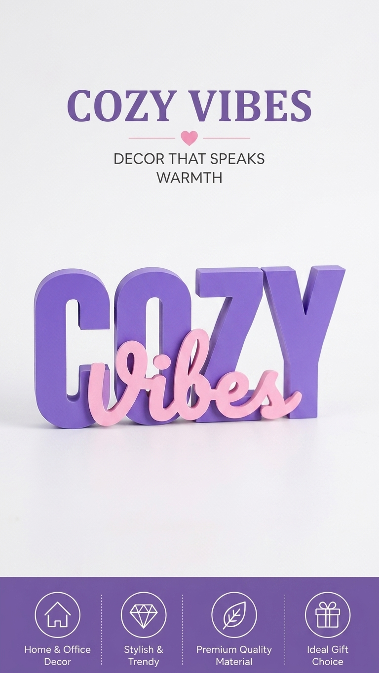 Cozy Tribes 3D Decorative Name Stand
