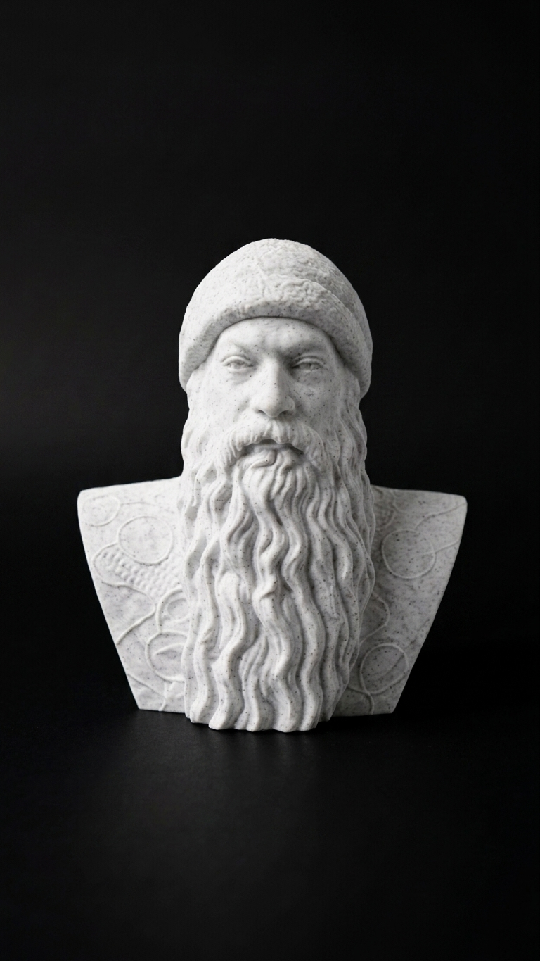 Osho Rajneesh 3D Printed Bust