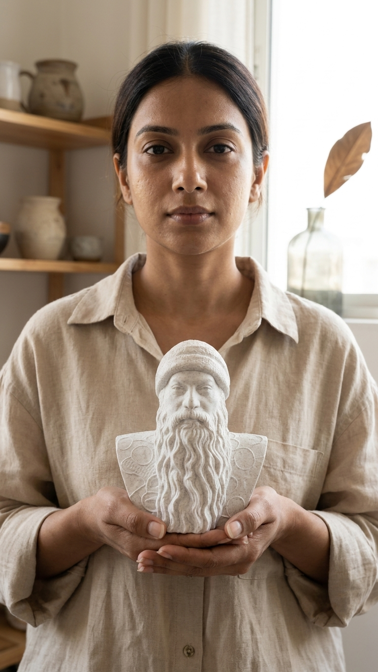 Osho Rajneesh 3D Printed Bust