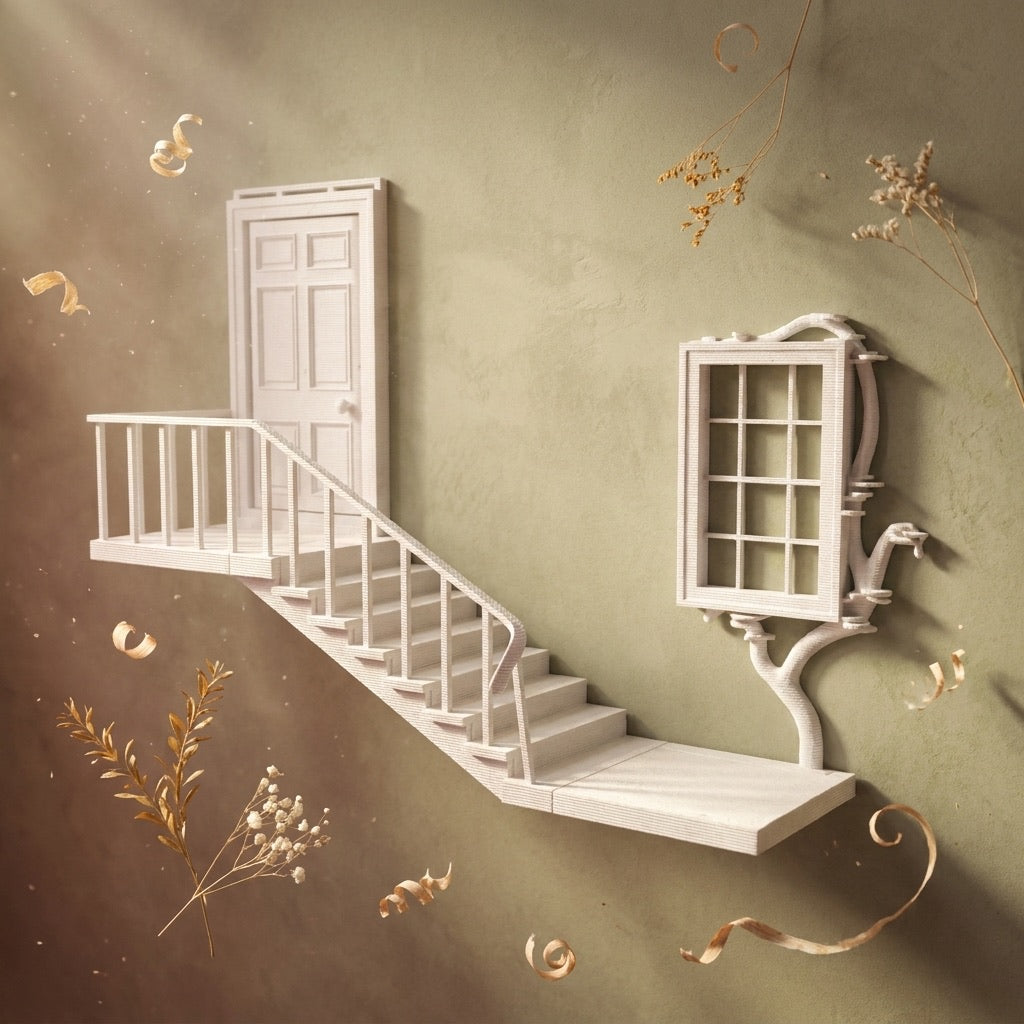 3D Printed Fantasy Wall Art with Mini Display Shelf