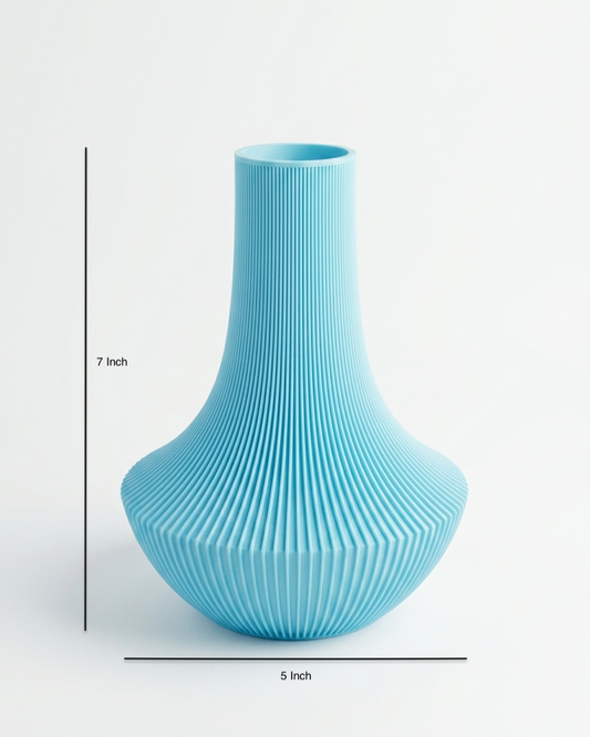 Azure Ripple Vase