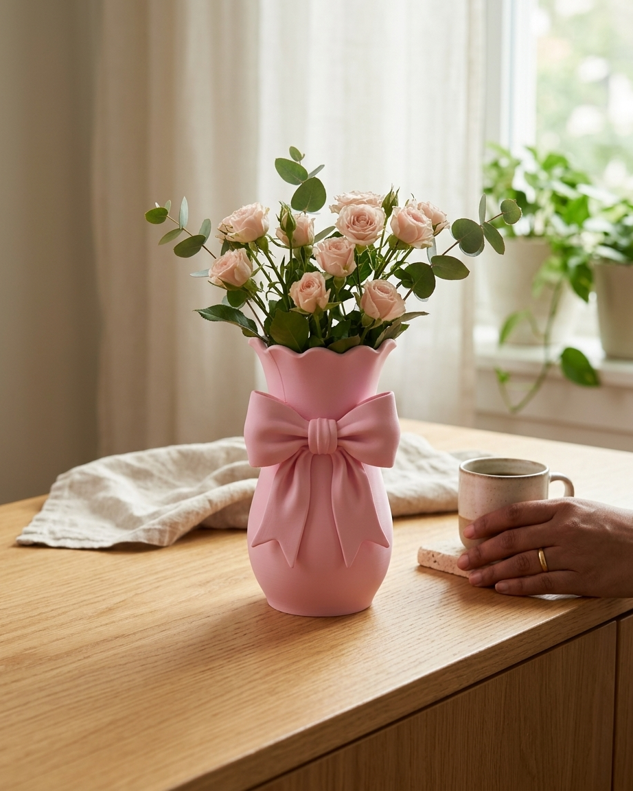 Luna Bow Floral Vase