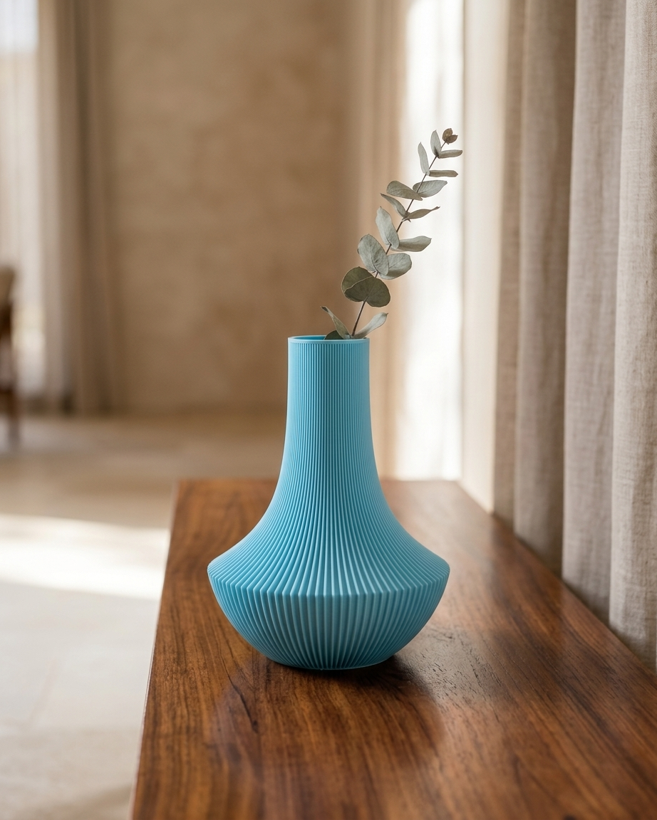 Azure Ripple Vase