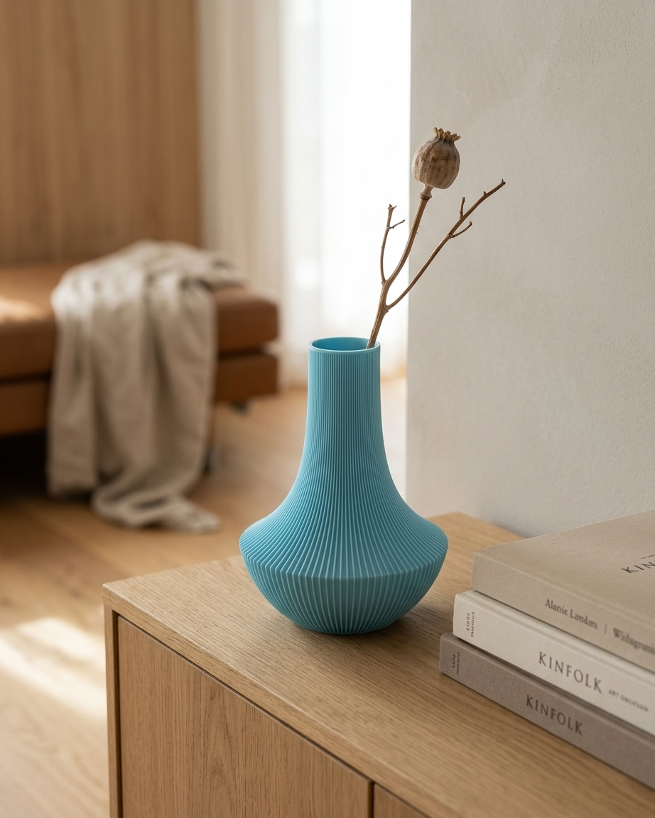 Azure Ripple Vase