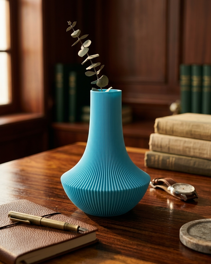 Azure Ripple Vase