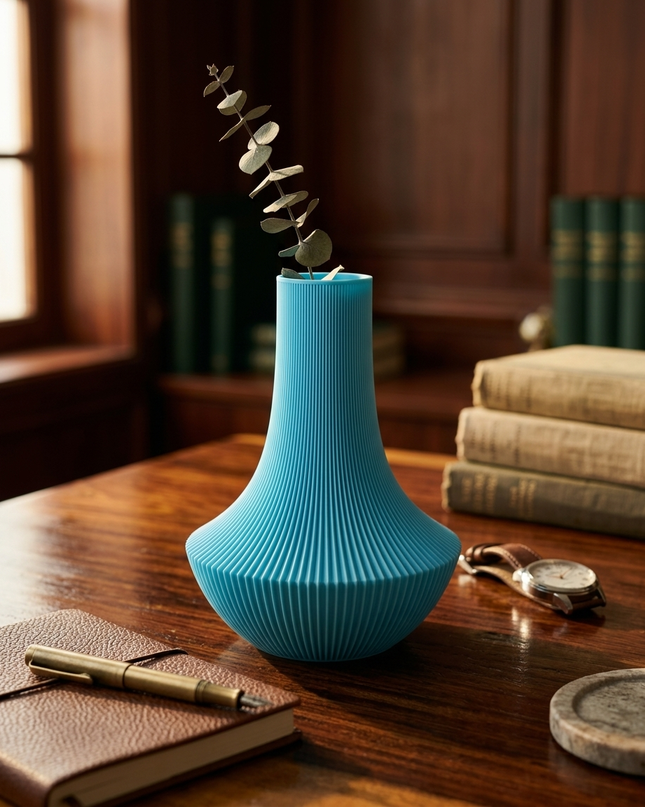 Azure Ripple Vase
