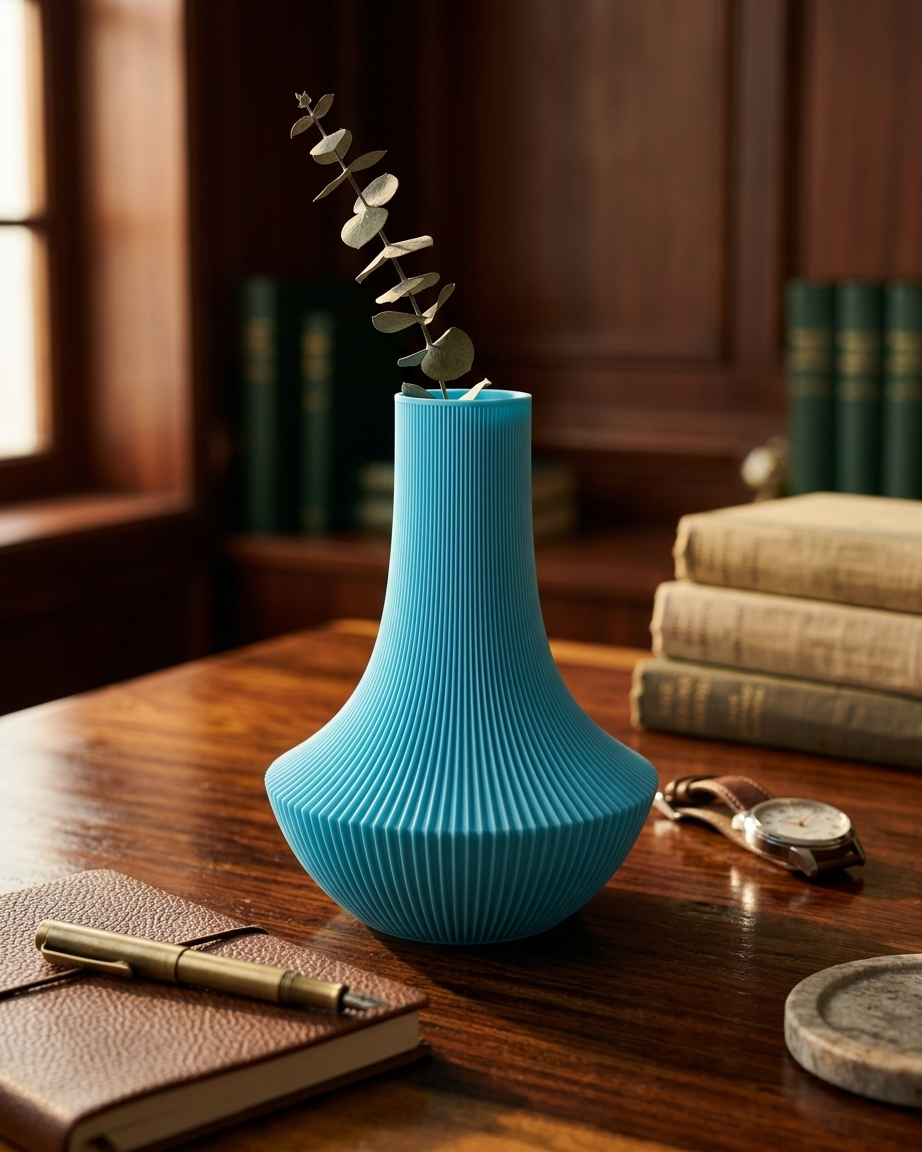 Azure Ripple Vase