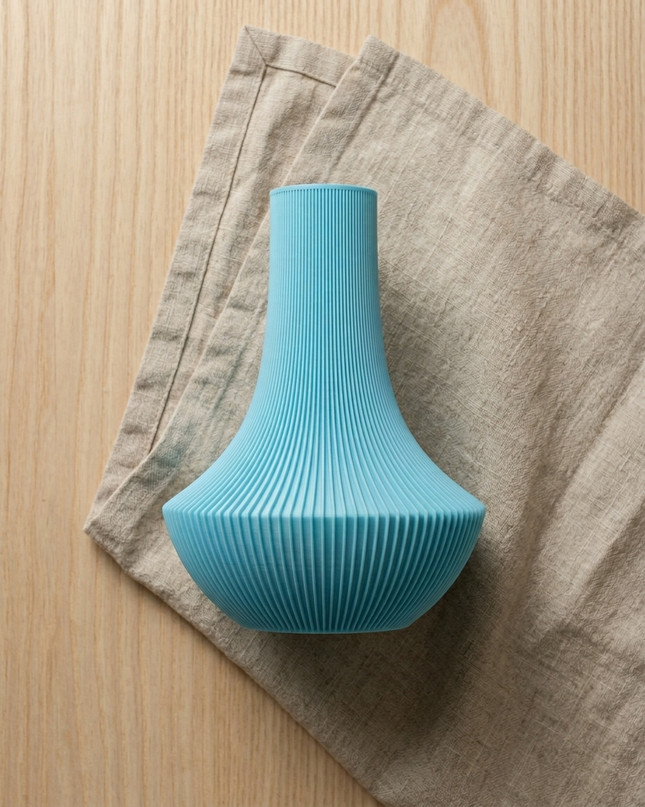 Azure Ripple Vase