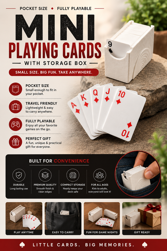 Mini Playing Cards with 3D Printed Storage Box
