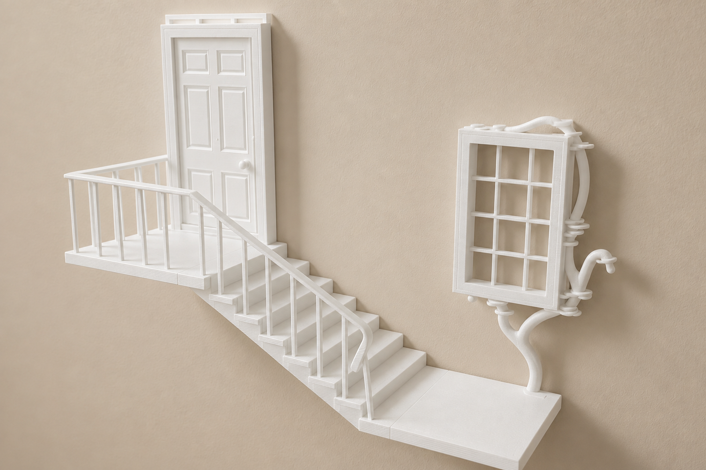 3D Printed Fantasy Wall Art with Mini Display Shelf