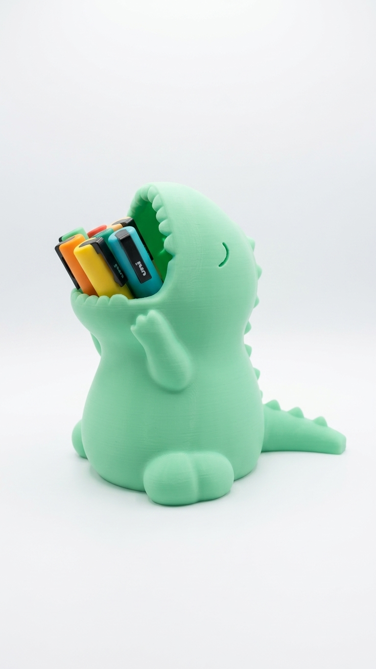Crocodile Pen Holder – Cute Dinosaur Desk Organizer