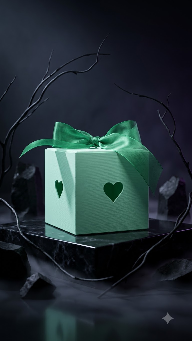 Heart foldable Gift box -flat pack of 3