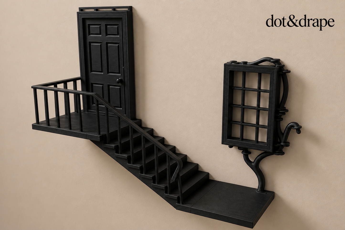 3D Printed Fantasy Wall Art with Mini Display Shelf