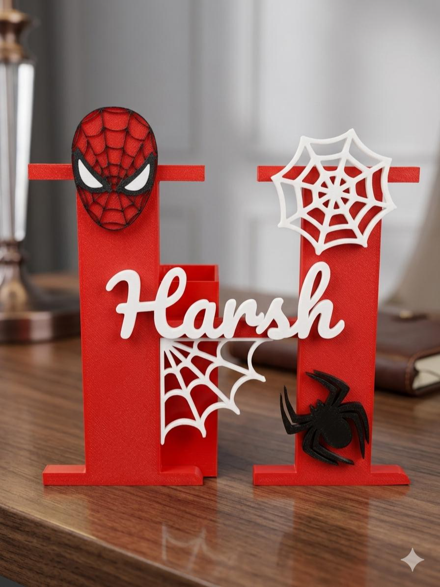 Personalized 3D Printed Initial Desk Organizer