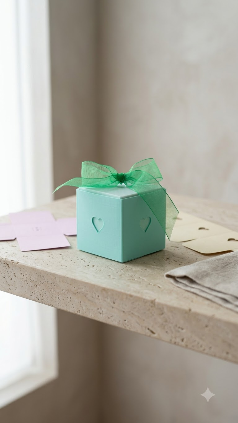 Heart foldable Gift box -flat pack of 3