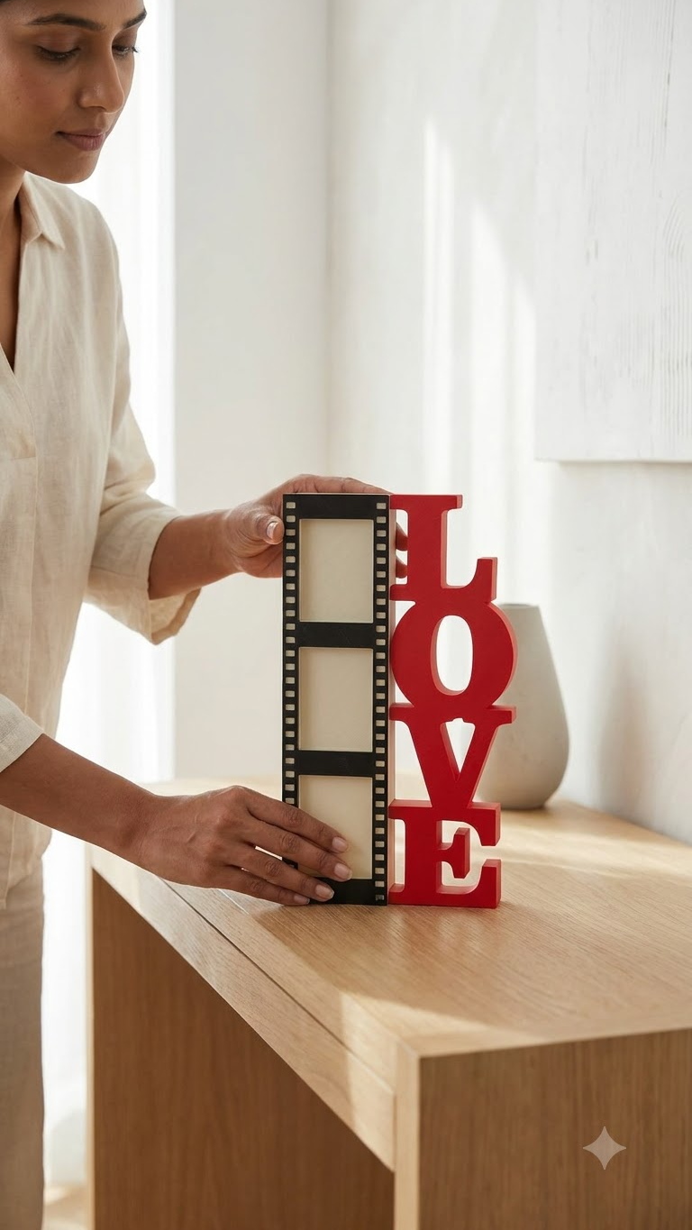 LOVE Photo Frame – 3 Picture 3d Printed