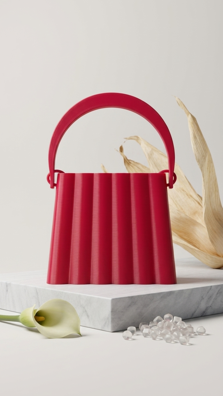Modern 3D Printed Bucket Handbag