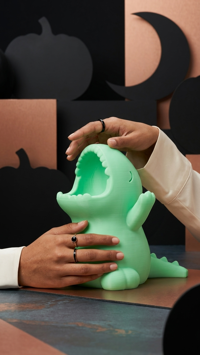 Crocodile Pen Holder – Cute Dinosaur Desk Organizer