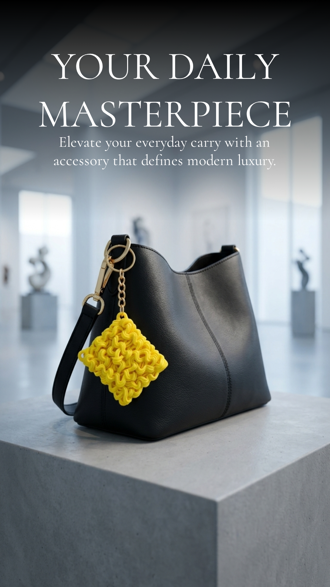 Noodle Keychain – Fun & Unique Yellow Bag Charm