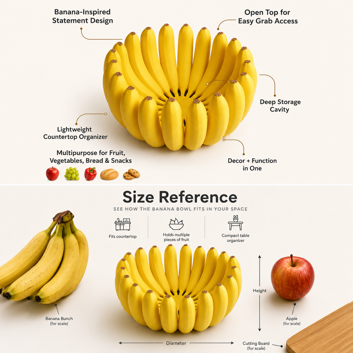 Banana-Inspired Fruit Bowl